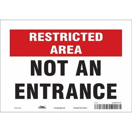 Condor Safety Sign, 7 in Height, 10 in Width, Vinyl, Vertical Rectangle, English, 480P42 480P42