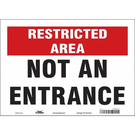 Condor Safety Sign, 10 in Height, 14 in Width, Vinyl, Horizontal Rectangle, English, 480P43 480P43