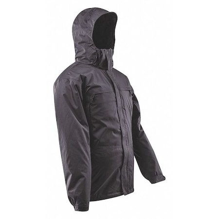 Tru-Spec Tactical Parka, 100% Nylon Twill, Black, 2XL 2410