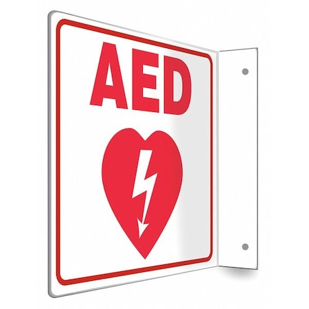 Condor AED, 8 in W x 8 in H, L-Shape Projection, PETG, 480W45 480W45