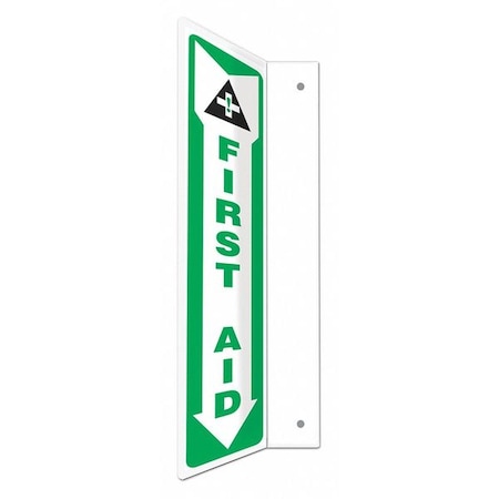 Condor FIRST AID, 4 in W x 18 in H, L-Shape Projection, PETG, 480W55 480W55