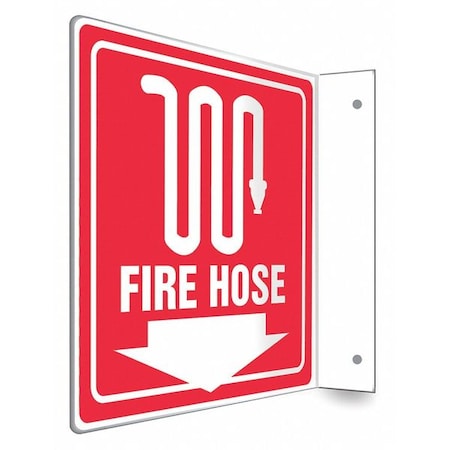 Condor High Visibility Safety Sign, 8 in Height, 8 in Width, PETG, L-Shape Projection, English 480X71