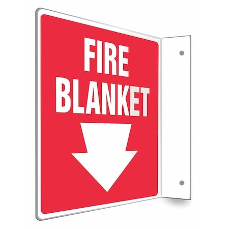 Condor High Visibility Safety Sign, 8 in Height, 8 in Width, PETG, L-Shape Projection, English 480X77