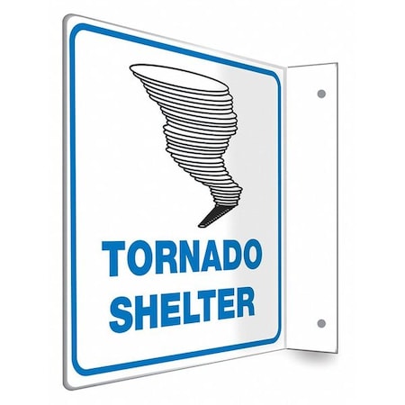 Condor TORNADO SHELTER, 8 in W x 8 in H, L-Shape Projection, PETG, 480X07 480X07