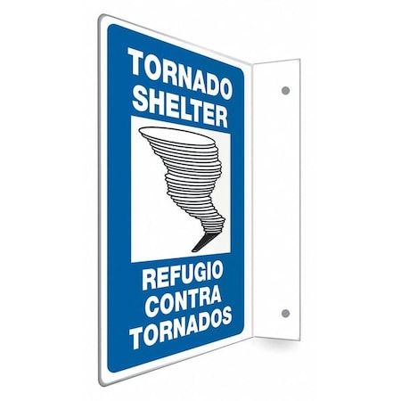 Condor TORNADO SHELTER/REFUGIO CONTRA TORNADOS, 9 in W x 12 in H, L-Shape Projection, PETG, 480X08 480X08