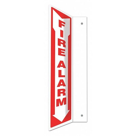 Condor High Visibility Safety Sign, 24 in Height, 4 in Width, PETG, L-Shape Projection, English 480X25