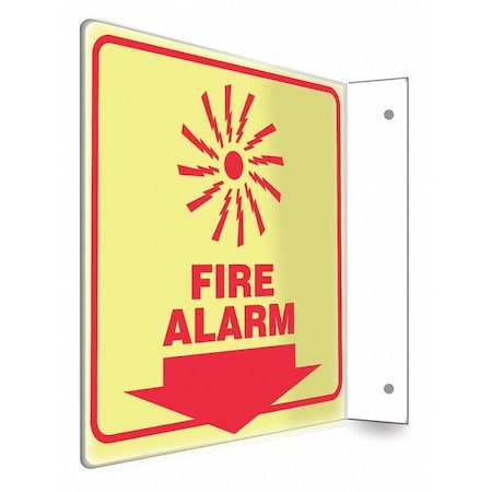 Condor Safety Sign, 8 in Height, 8 in Width, PETG, L-Shape Projection, English 480X32