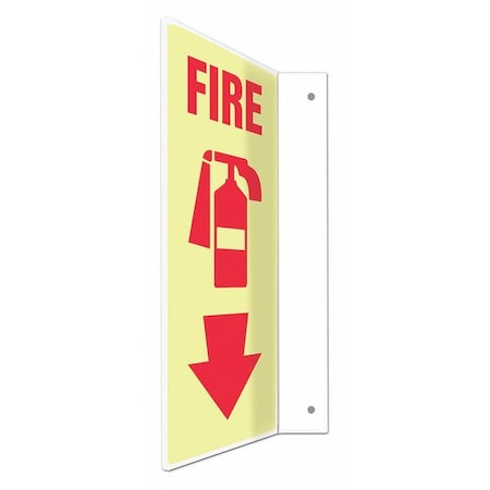 Condor Safety Sign, 12 in Height, 4 in Width, PETG, L-Shape Projection, English 480X45
