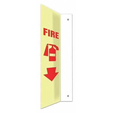 Condor Safety Sign, 18 in Height, 4 in Width, PETG, L-Shape Projection, English 480X46