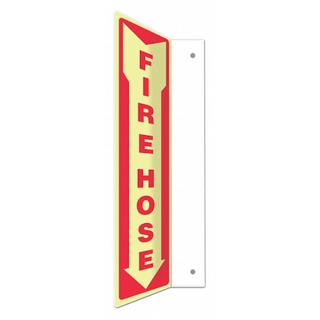 Condor Safety Sign, 18 in Height, 4 in Width, PETG, L-Shape Projection, English 480X63