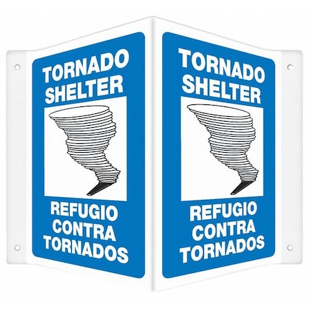 Condor TORNADO SHELTER/REFUGIO CONTRA TORNADOS, 14 in W x 12 in H, V-Shape Projection, PETG, 480Y89 480Y89