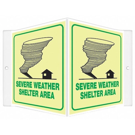 Condor SEVERE WEATHER SHELTER AREA, PETG, 6 in x 8 1/2 in, Mounting Holes 480Y90