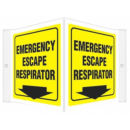 Condor High Visibility Safety Sign, 8-1/2"W, 6" H, 480Y99 480Y99