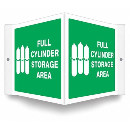 Condor High Visibility Safety Sign, 6 in H, 8 1/2 in W, PETG, V-Shape Projection, English, 480Y70 480Y70