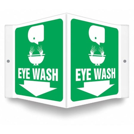 Condor EYE WASH, 8 1/2 in W x 6 in H, V-Shape Projection, PETG, 480Y12 480Y12