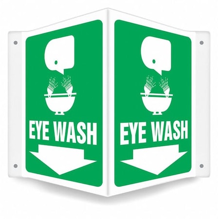 Condor EYE WASH, 14 in W x 12 in H, V-Shape Projection, PETG, 480Y13 480Y13