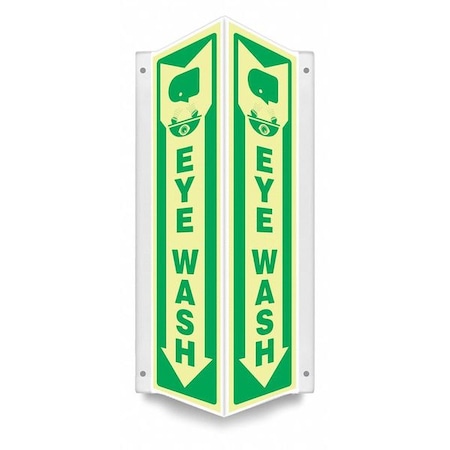 Condor EYE WASH, 7 1/2 in W x 18 in H, V-Shape Projection, PETG, 480Y14 480Y14