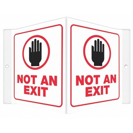Condor Exit Sign, Plastic, 8-1/2" W, 6" H, Not An Exit, White 480Y66