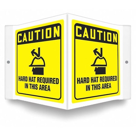 Condor High Visibility Safety Sign, 8-1/2"W, 6" H, 480Z73 480Z73