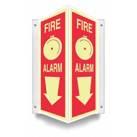 Condor Safety Sign, 12 in Height, 7 1/2 in Width, PETG, V-Shape Projection, English 480Z08