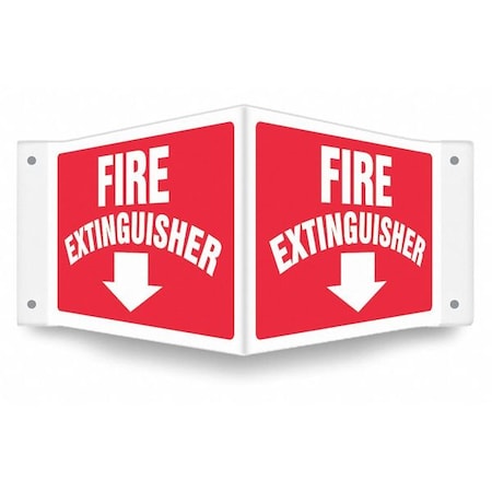 Condor High Visibility Safety Sign, 8 in Height, 18 in Width, PETG, V-Shape Projection, English 480Z39