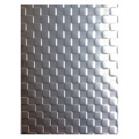 Zoro Select Sheet, Silver, 24" L, 24" W, 22 ga., BA, SS Squares 304BA-22Gx24x24