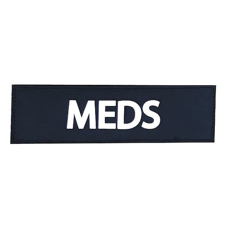 Meret Usa ID Panel, Hook-and-Loop Closure, 2" H, Wht M5101HP-M