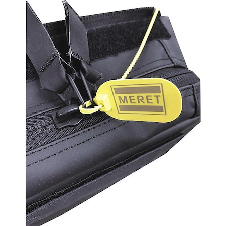 Meret Usa Security Seal, Plastic, Zip Pull, Yellow MAST50
