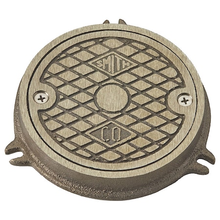 Jay R. Smith Manufacturing Floor Access Cover Floor Cleanout, Nickel Bronze, 4" 4810-04