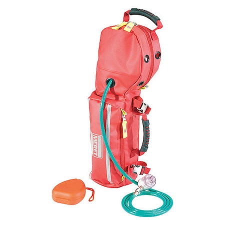 Meret Usa Oxygen Bag, Tarpaulin, 5 1/2 in L, 16 1/2 in W, Red M5103-F-NW