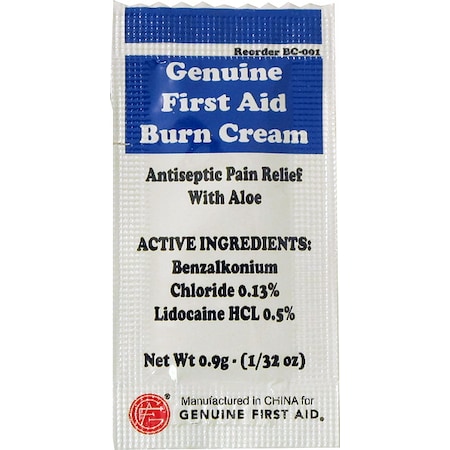 Zoro Select Burn Cream, Box, Wrapped Packets, PK10 9999-1201