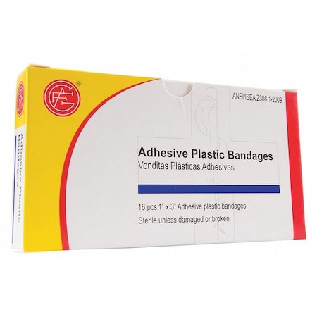 Zoro Select Strip Bandages, Beige, 3" L x 1" W, PK16 9999-0103