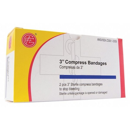 Zoro Select Bandage, Non-Sterile, White, Gauze, Box, PK2 9999-0302