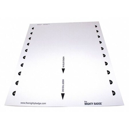 The Mighty Badge Insert, 1" x 3" Inserts, Blank Legend, PK5 901853