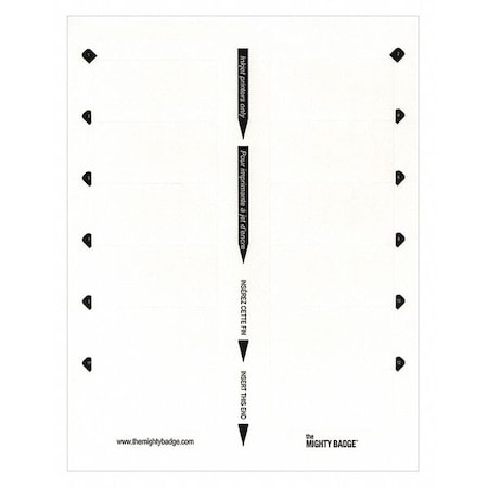 The Mighty Badge Insert, Inkjet, Blank Legend, PK5 901245