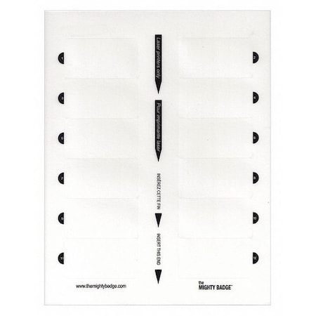 The Mighty Badge Insert, Inkjet, Blank Legend, PK5 901854