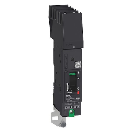 Square D Molded Case Circuit Breaker, BGA Series, 25A, 1 Pole, 277/480V AC, 65kA at 240V AC, B Curve BGA140251