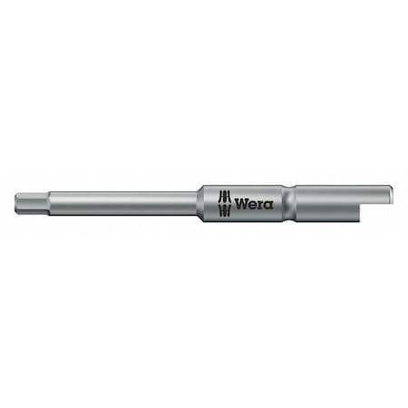 Wera 1/2 in Drive Hex Socket Bit Metric 1.5mm Tip, 1 47/64 in L 05135268001