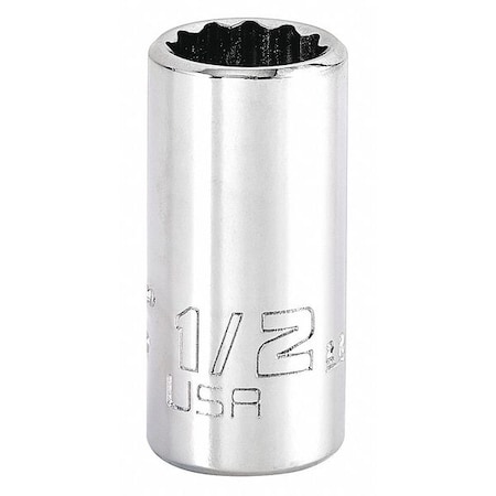 Proto 3/8 in Drive, Triple Square SAE Socket, 12 Points, Steel, Chrome, 1/2 in J5216N