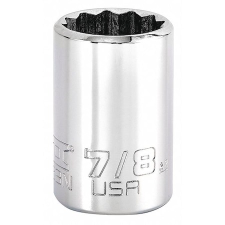 Proto 3/8 in Drive, 7/8" Triple Square SAE, Socket, 12 Points, Steel, Chrome, 7/8 in J5228N
