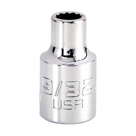 Proto 3/8 in Drive, 9/32" Triple Square SAE, Socket, 12 Points, Steel, Chrome, 9/32 in J5209N