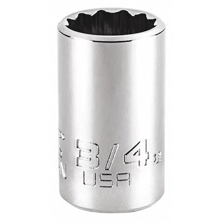 Proto 1/2 in Drive, Triple Square SAE Socket, 12 Points, Steel, Chrome, 3/4 in J5424N