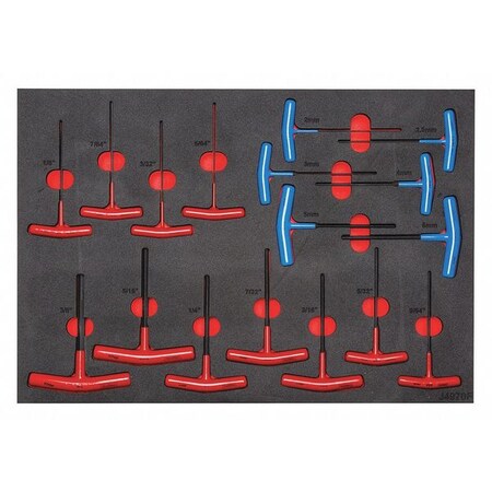 Proto 17 Piece Metric/SAE T-Shape Hex Key Set, J4970K J4970K