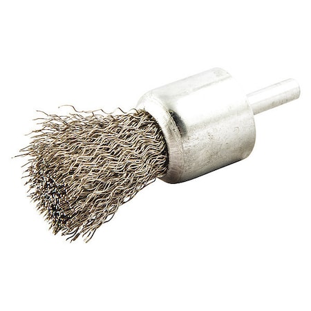 Zoro Select End Brush, Crimped, 1" dia., 22000 rpm 66252839055