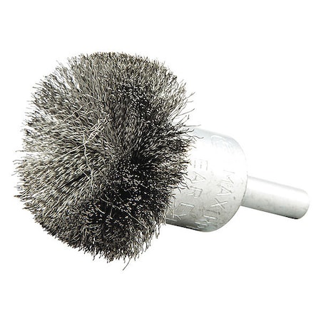 Zoro Select End Brush, Crimped, 1-1/2" dia., 20000 rpm 66252839108