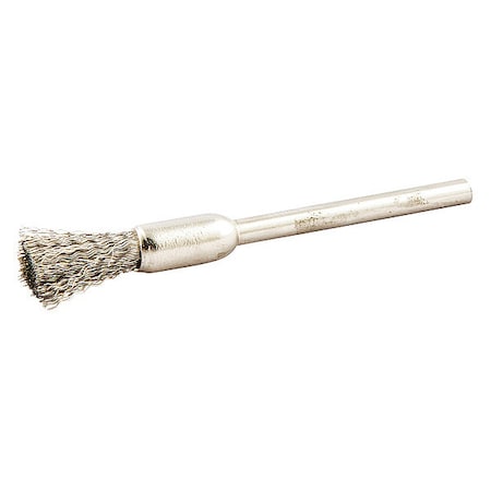 Zoro Select End Brush, Crimped, 1/4 dia., SS 66252839086
