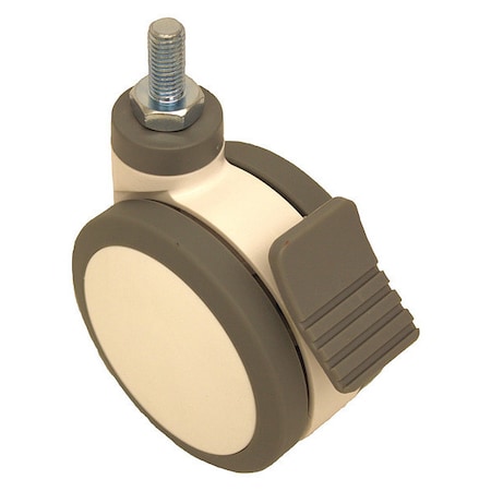 Zoro Select Stem Caster, 220 lb. Ld Rating, Gray Wheel P18S-UP100K-ST8-TB