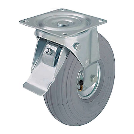 Zoro Select Pneumatic Caster, 220 lb. Load Rating L-P 220R-ST-SG