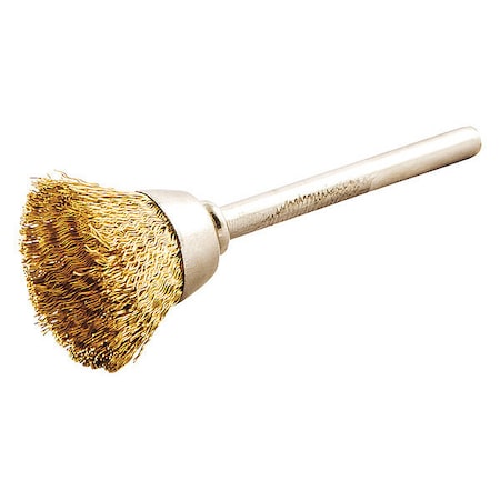 Zoro Select Cup Brush, Crimped, 5/8" dia., Shank 66252839087