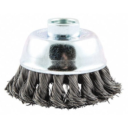 Zoro Select Cup Brush, Knotted, 2-3/4" dia., Arbor Hole 66252839109